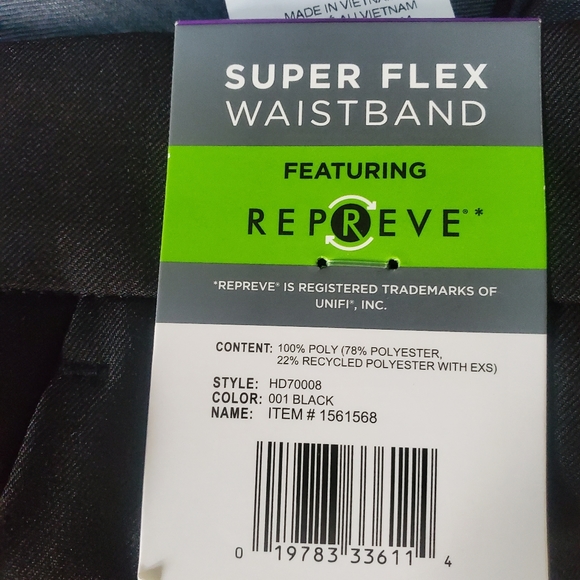 Men's Haggar Comfort Performance Straight Fit Dress Pants Black 40x30 NWT - Picture 6 of 7